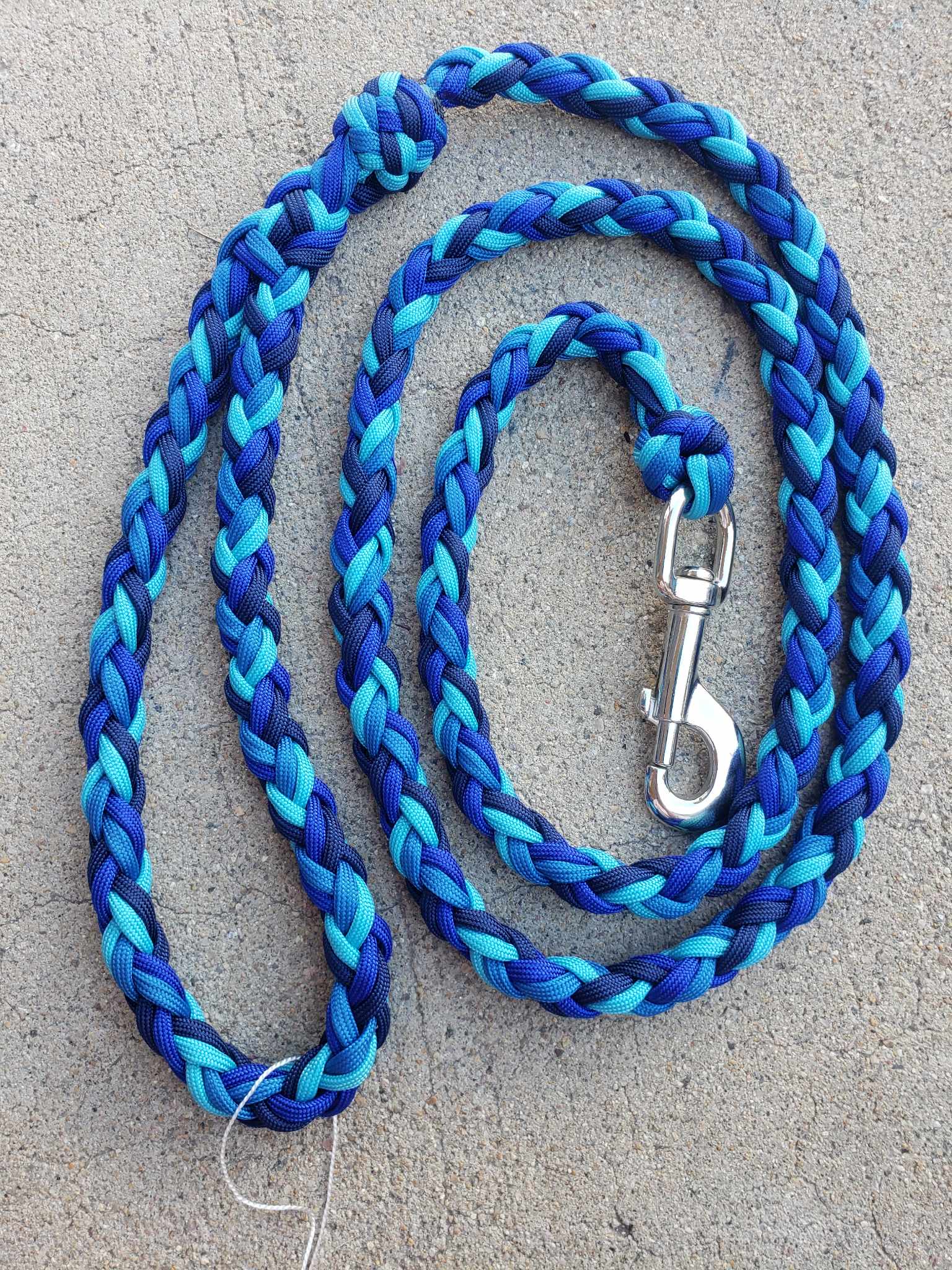 5 Feet Blues Ready to Ship Paracord Leash – High Tails Paracord