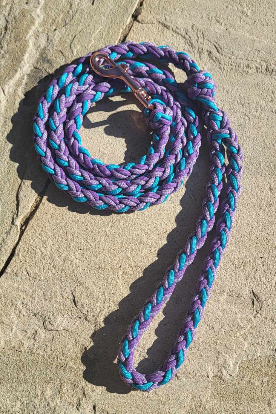 5ft Purple/Blue Diamonds Leash