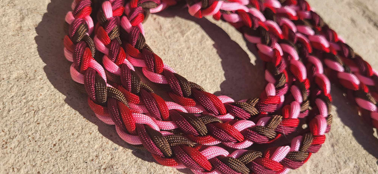 5ft Red Pink Brown Leash