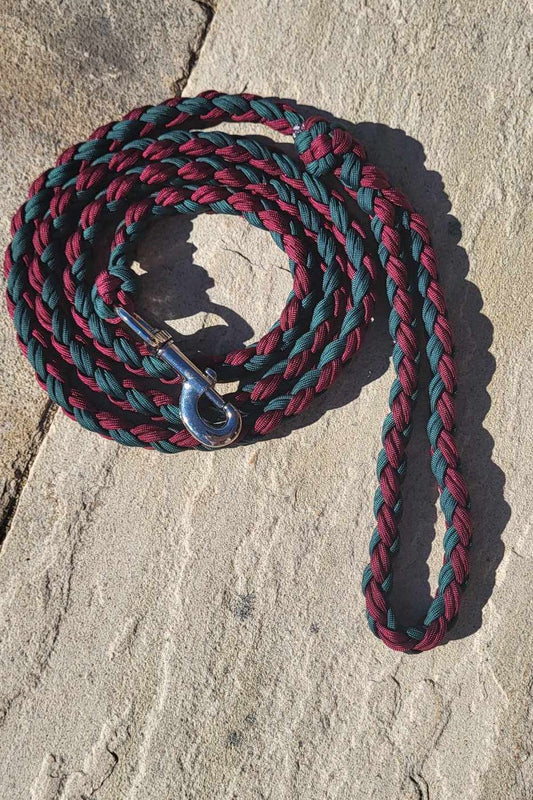 6ft Forest Green & Burgundy Leash